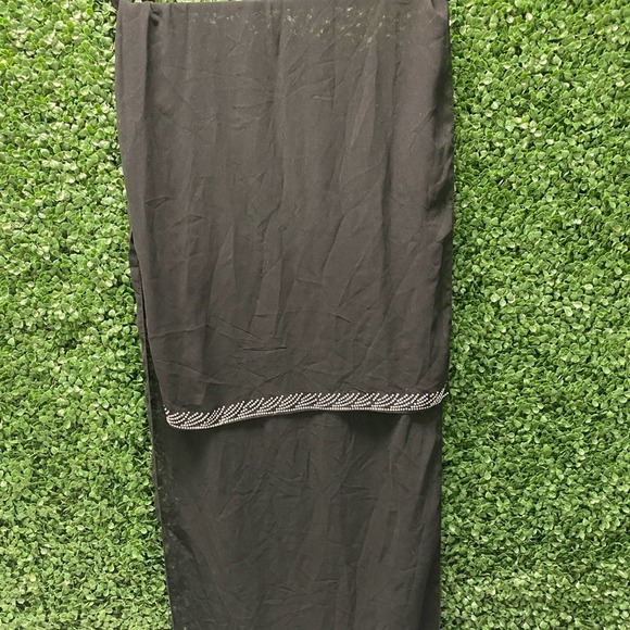 Accessories - Sheer black with rhinestone detail scarf